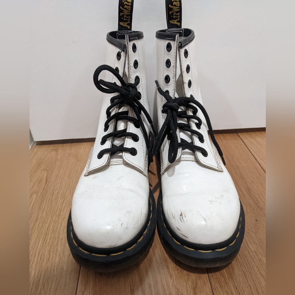 White doc martens size 7